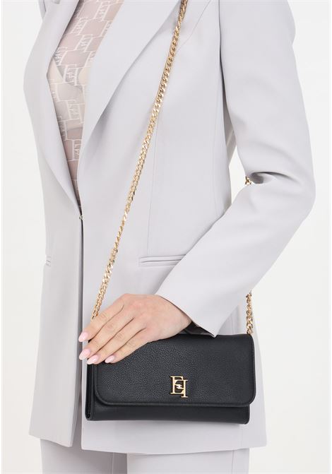 Black women's wallet bag with shoulder strap ELISABETTA FRANCHI | PF11A41E2110